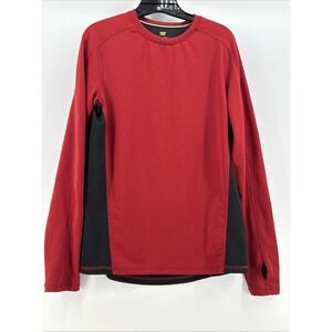 TEK GEAR T SHIRT MEN'S S  PERFORMANCE TRAINING TEE LS RED